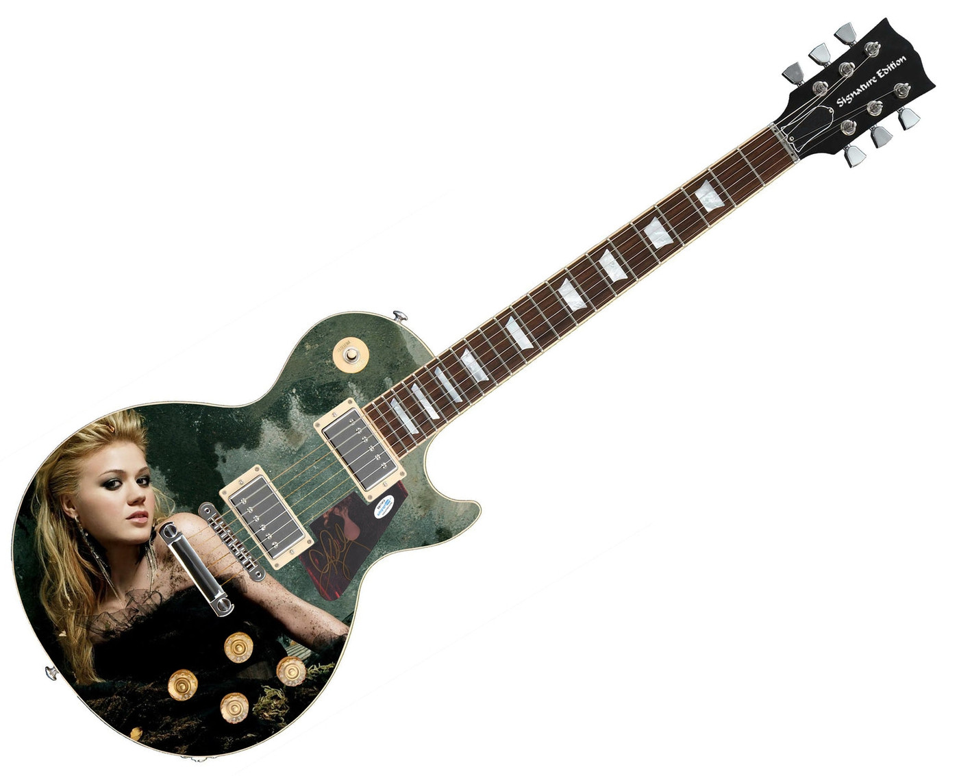 Kelly Clarkson Signed Autographed Custom Photo Graphics Guitar ACOA