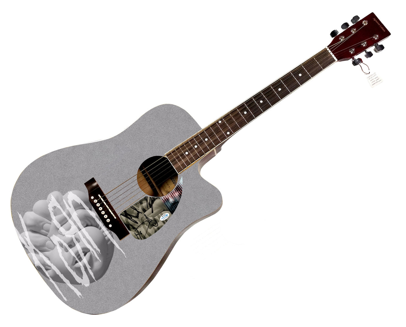 KoRn Signed Custom Graphics Photo Guitar ACOA