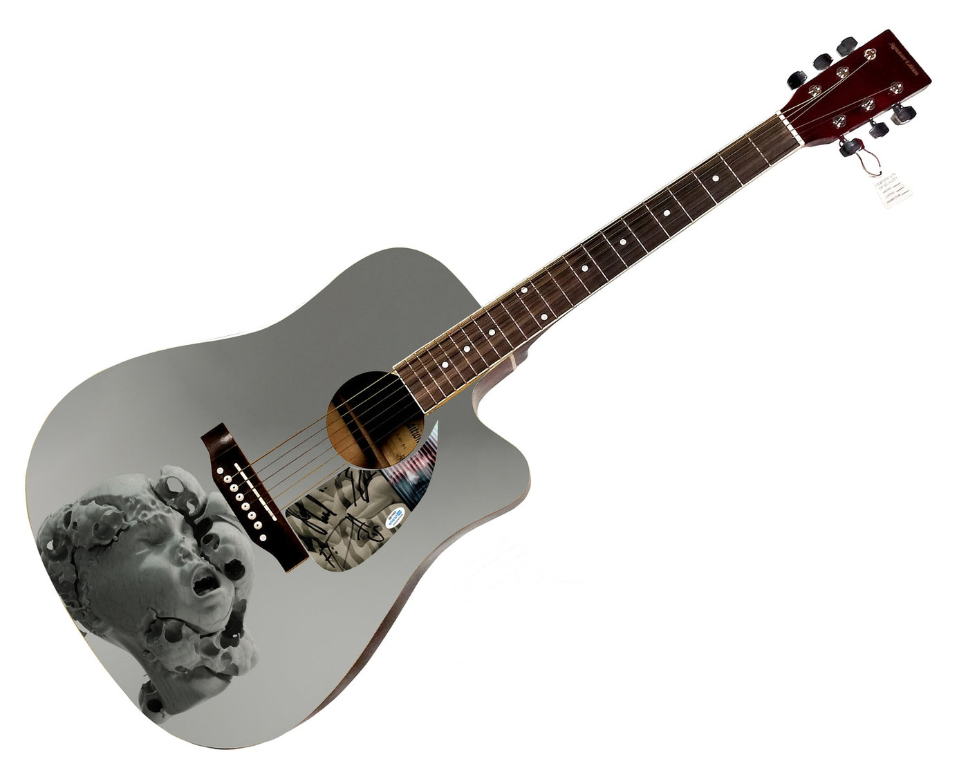 KoRn Requiem Signed Custom Graphics Photo Guitar ACOA