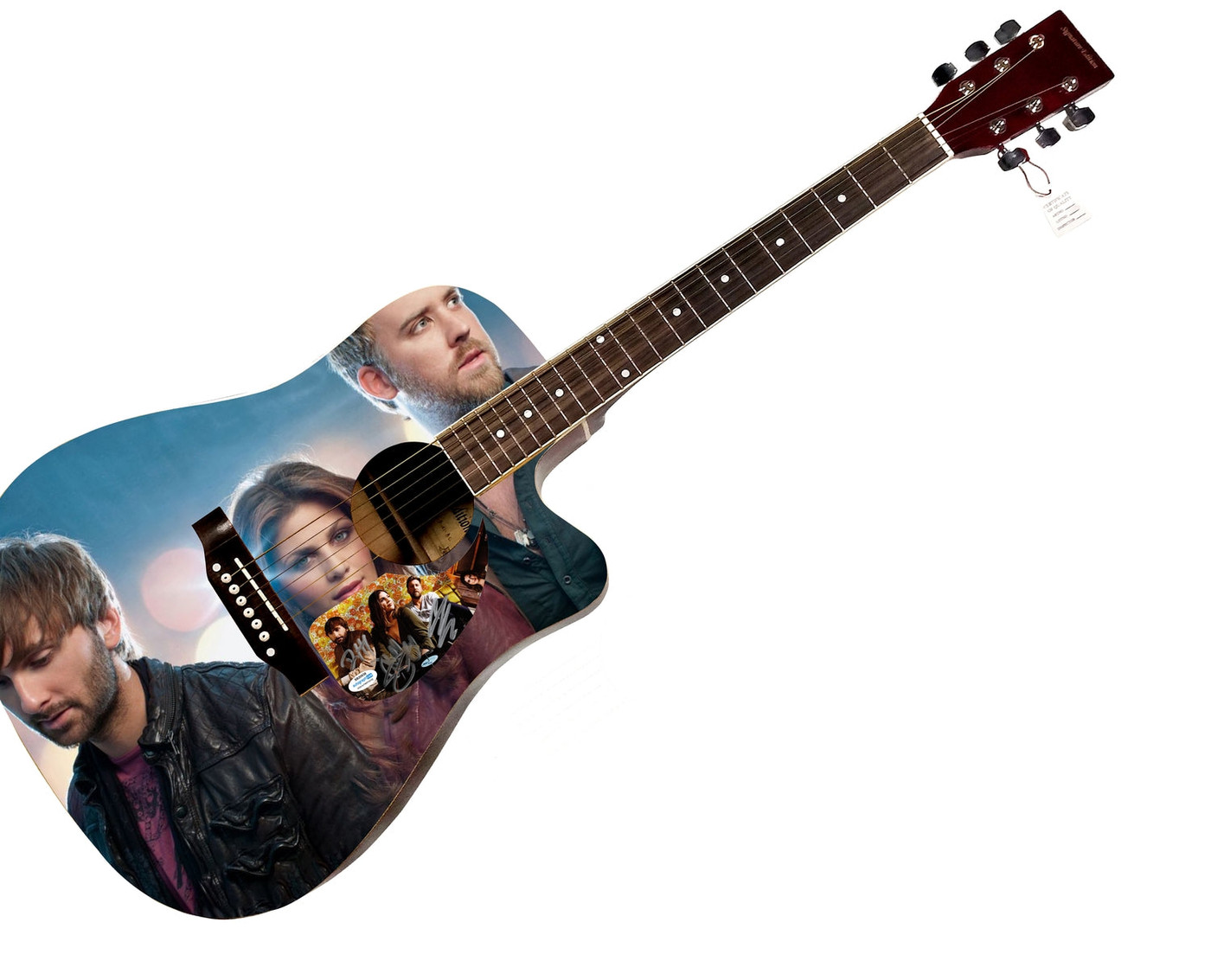 Lady Antebellum Signed 1/1 Custom Graphics Guitar ACOA