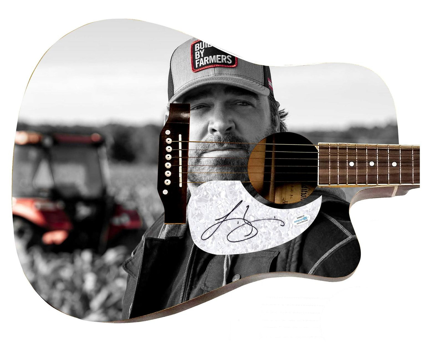 Lee Brice Signed Custom Graphics 1/1 Acoustic Guitar ACOA