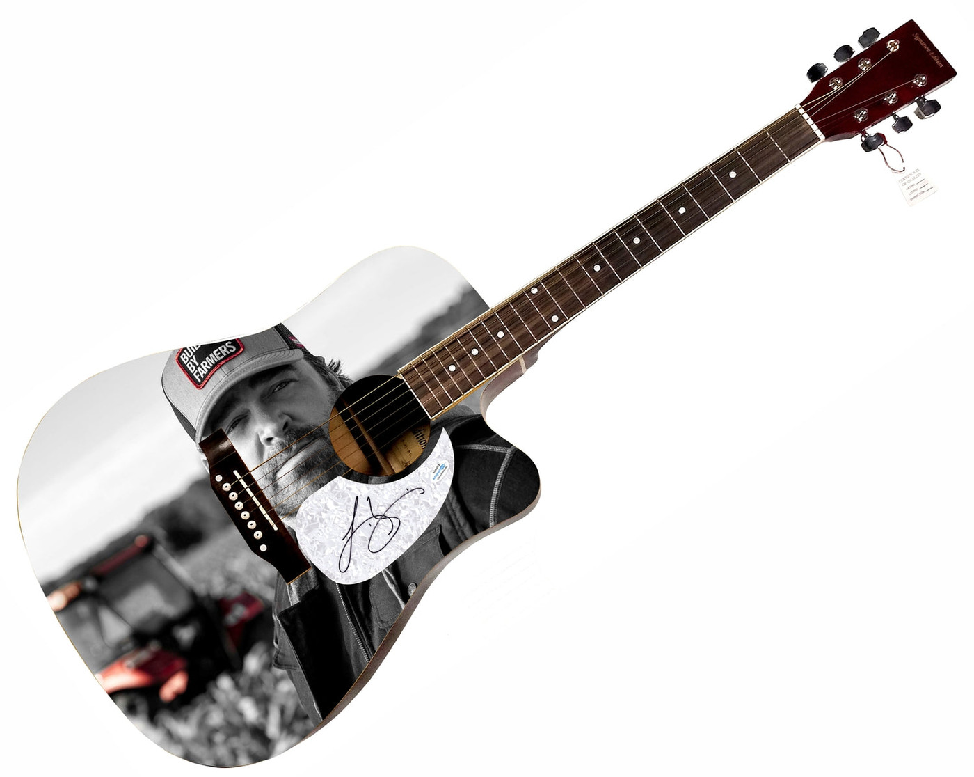 Lee Brice Signed Custom Graphics 1/1 Acoustic Guitar ACOA