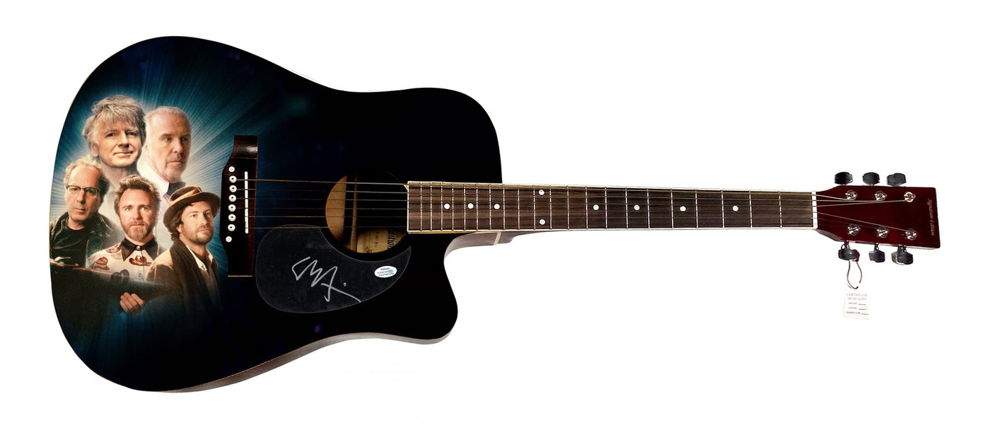 Liam Finn Crowded House Autographed 1:1 Signature Edition Graphics Photo Guitar