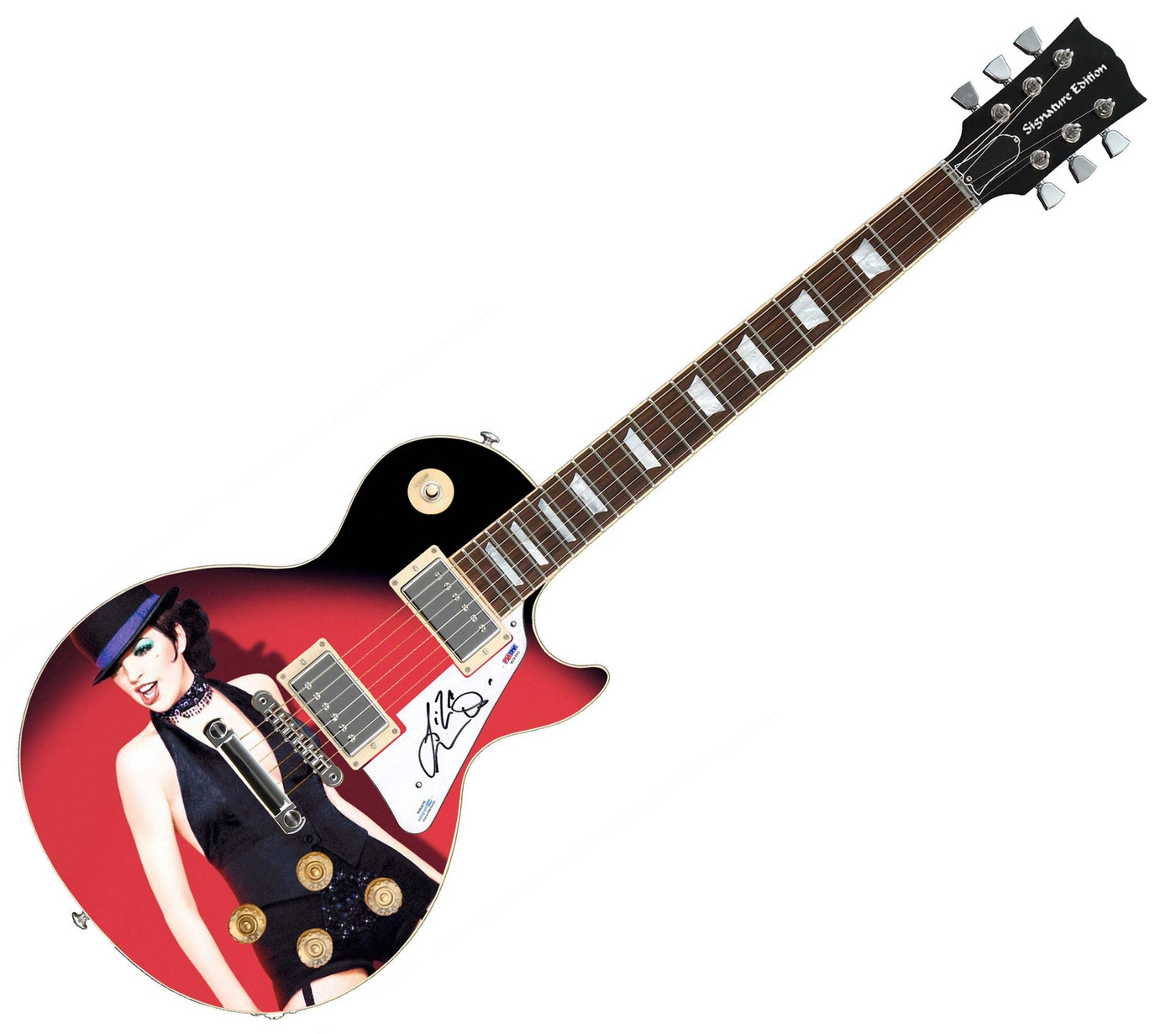 Liza Minnelli Signed Autographed 1/1 Custom Graphics Photo Guitar ACOA