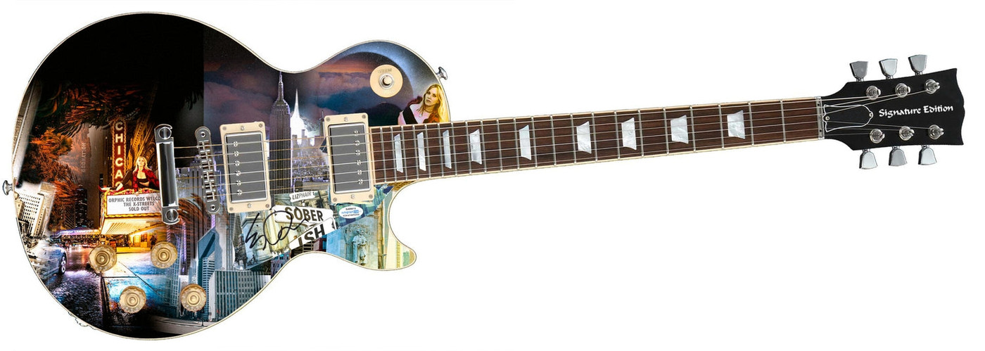 Liz Phair Soberish Signed Autographed 1/1 Custom Graphics Photo Guitar ACOA