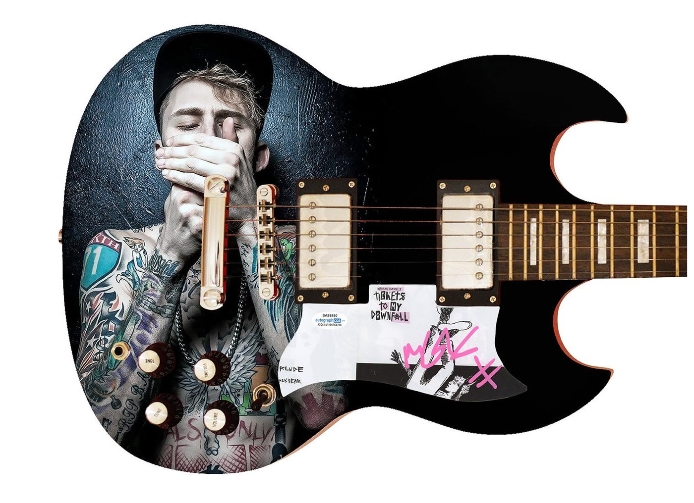 【サイン入り】PHONO TONES クルーズライブ 記念品 額装　#アジカン Machine Gun Kelly Tickets to My Downfall Signed Autographed Custom