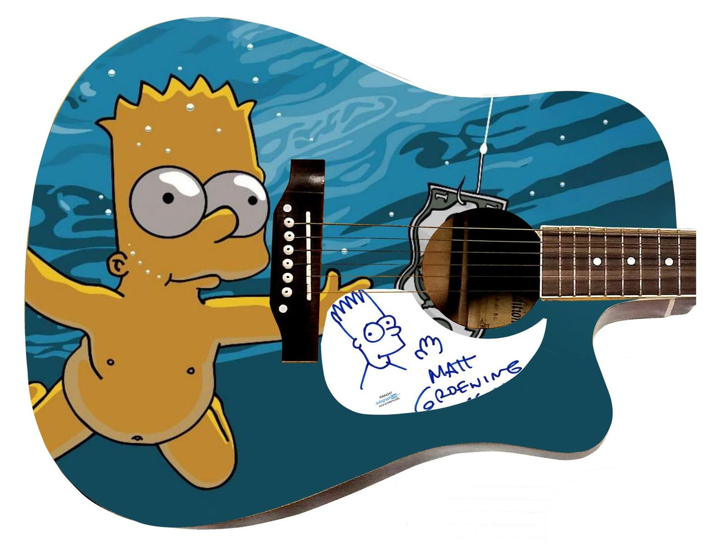 Matt Groening w Bart Sketch Autographed 1 - Matt Groening