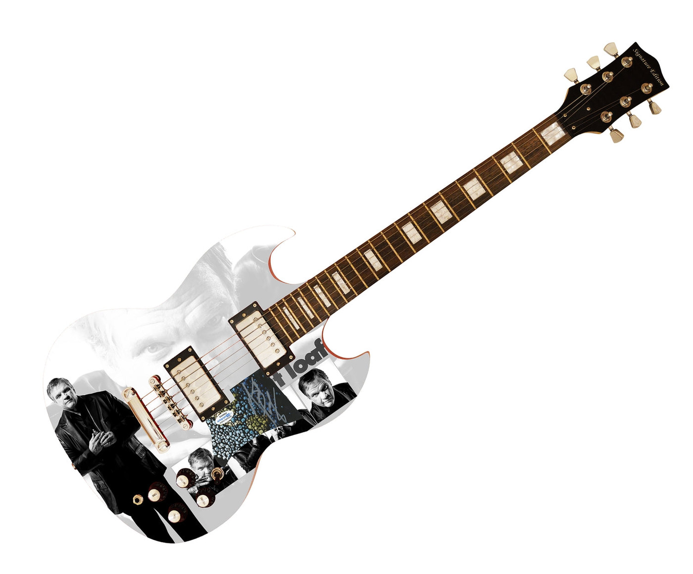 Meat Loaf Signed Autographed Custom Photo Graphics Guitar ACOA ACOA Version 1