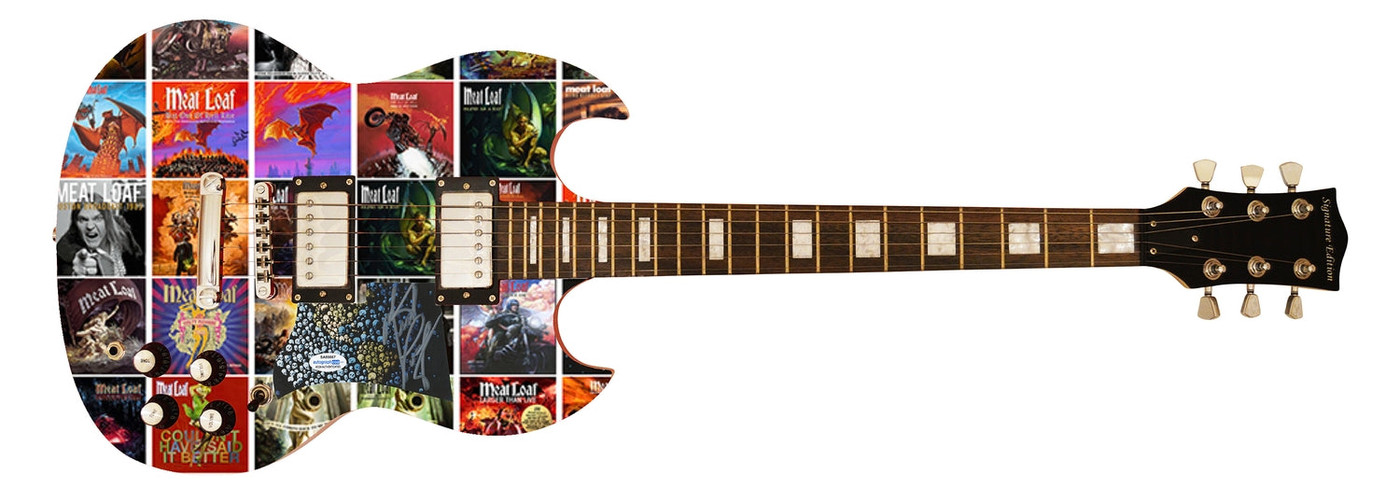 Meat Loaf Signed Autographed Custom Photo Graphics Guitar ACOA ACOA Version 2