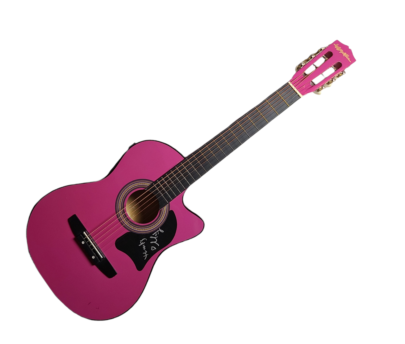 Mindy Smith Signed Pink Acoustic/Electric Guitar UACC AFTAL RACC TS