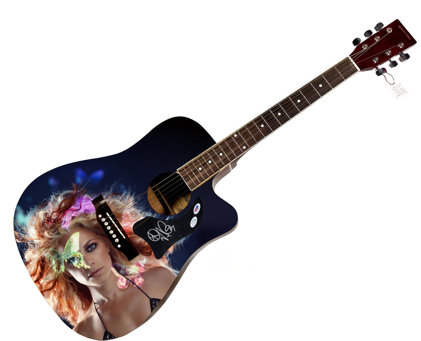 Nikka Costa Signed 1:1 Signature Edition Graphics Photo Guitar ACOA PSA