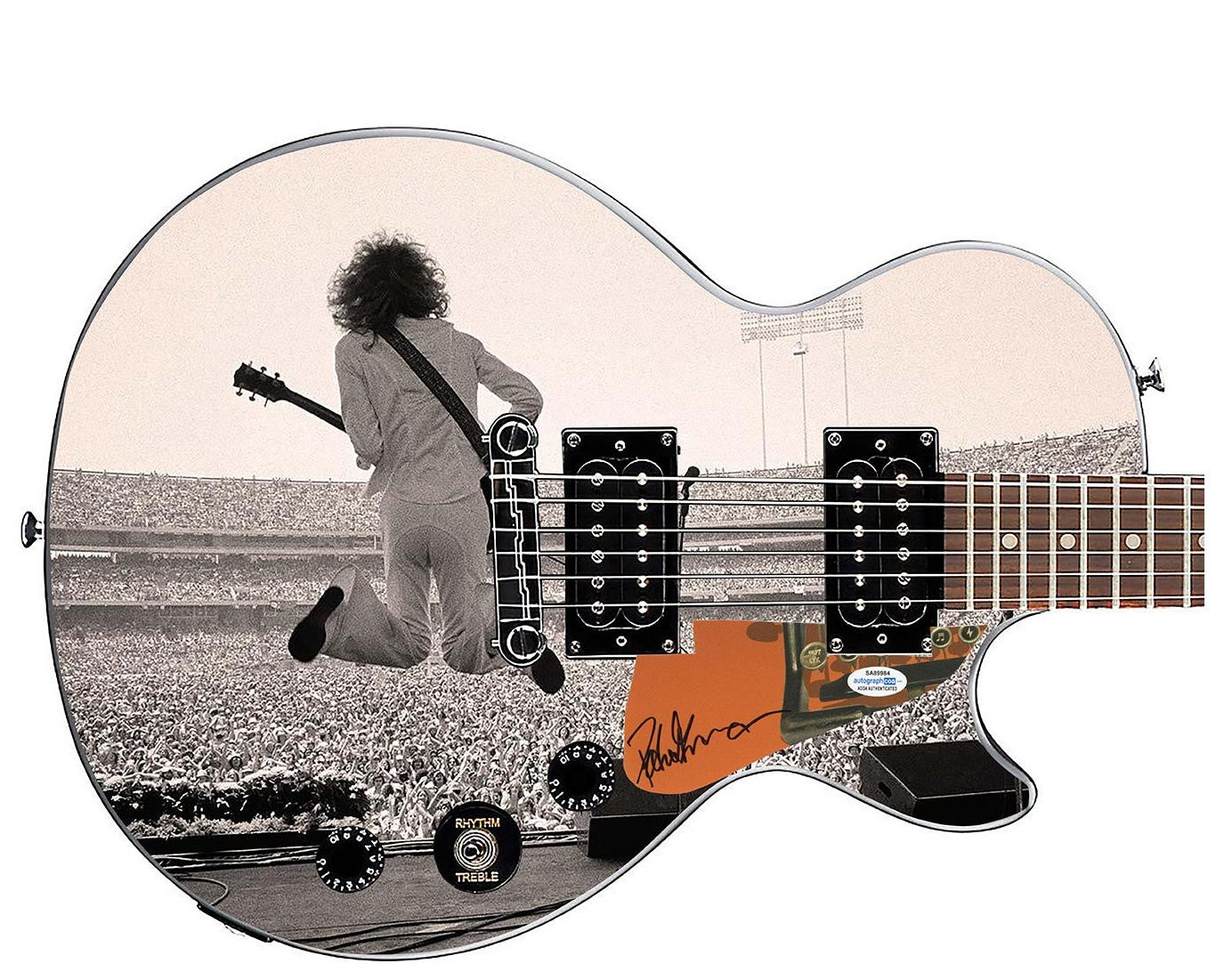 Peter Frampton Autographed Gibson Epiphone Les Paul Photo Graphics Guitar ACOA ACOA