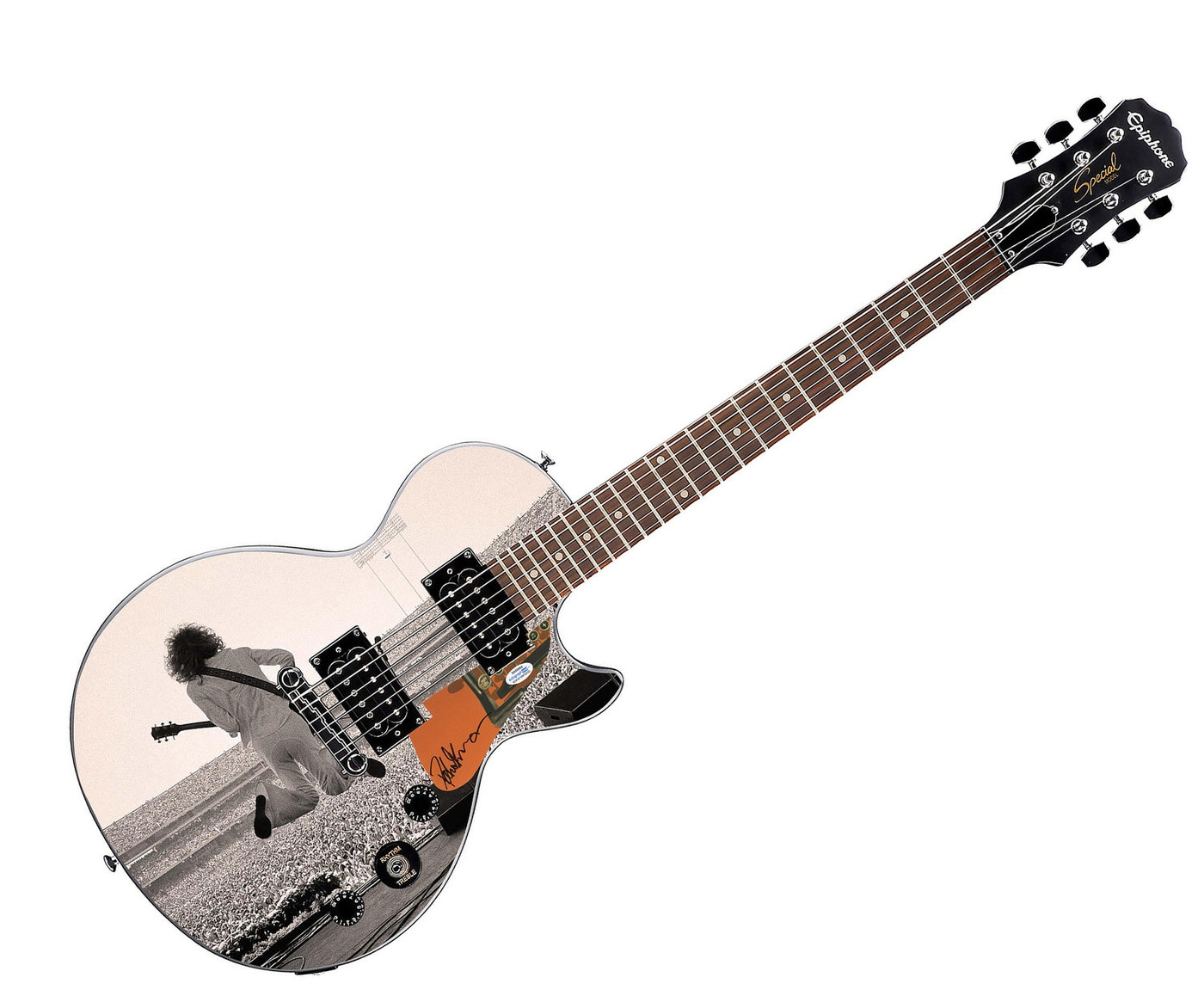 Peter Frampton Autographed Gibson Epiphone Les Paul Photo Graphics Guitar ACOA ACOA