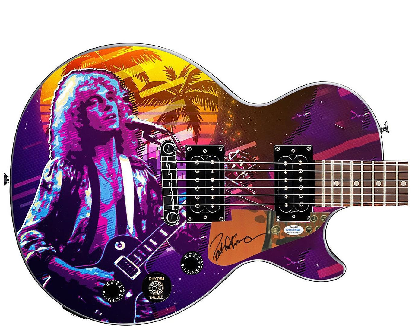 Peter Frampton Autographed Gibson Epiphone Les Paul Photo Graphics Guitar ACOA ACOA Version 1