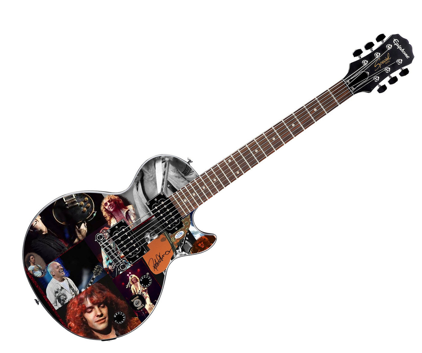 Peter Frampton Autographed Gibson Epiphone Les Paul Photo Graphics Guitar ACOA ACOA Version 2