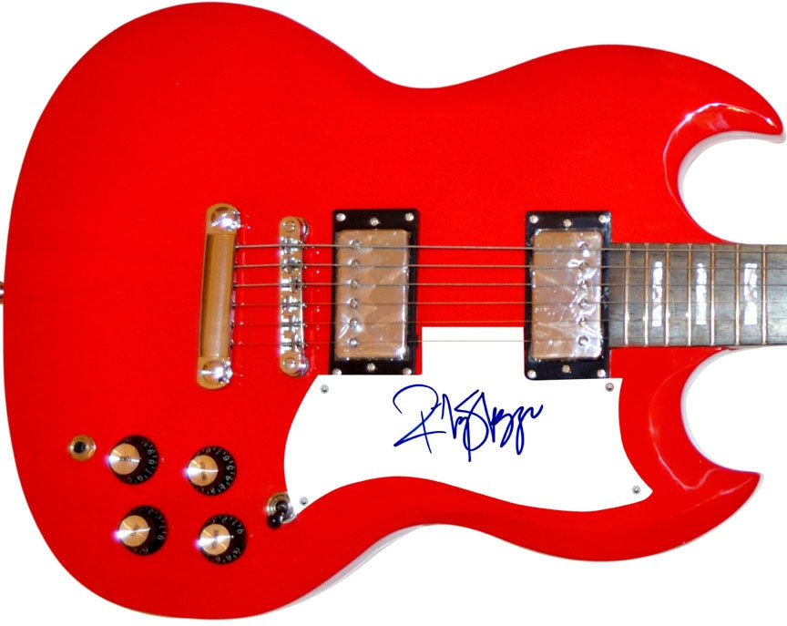 Ricky Skaggs Signed Autographed Red Guitar