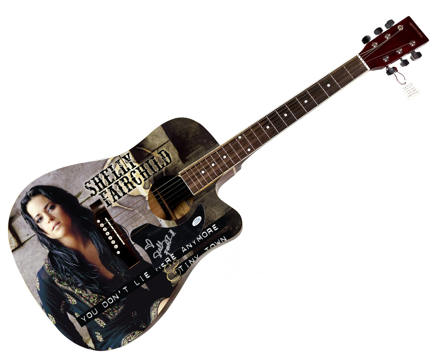 Shelly Fairchild Signed 1:1 Signature Edition Graphics Photo Guitar ACOA Version 2
