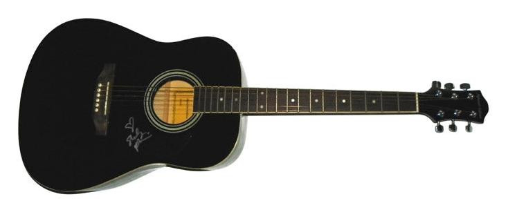 Shelly Fairchild Signed Autographed Black Acoustic Guitar