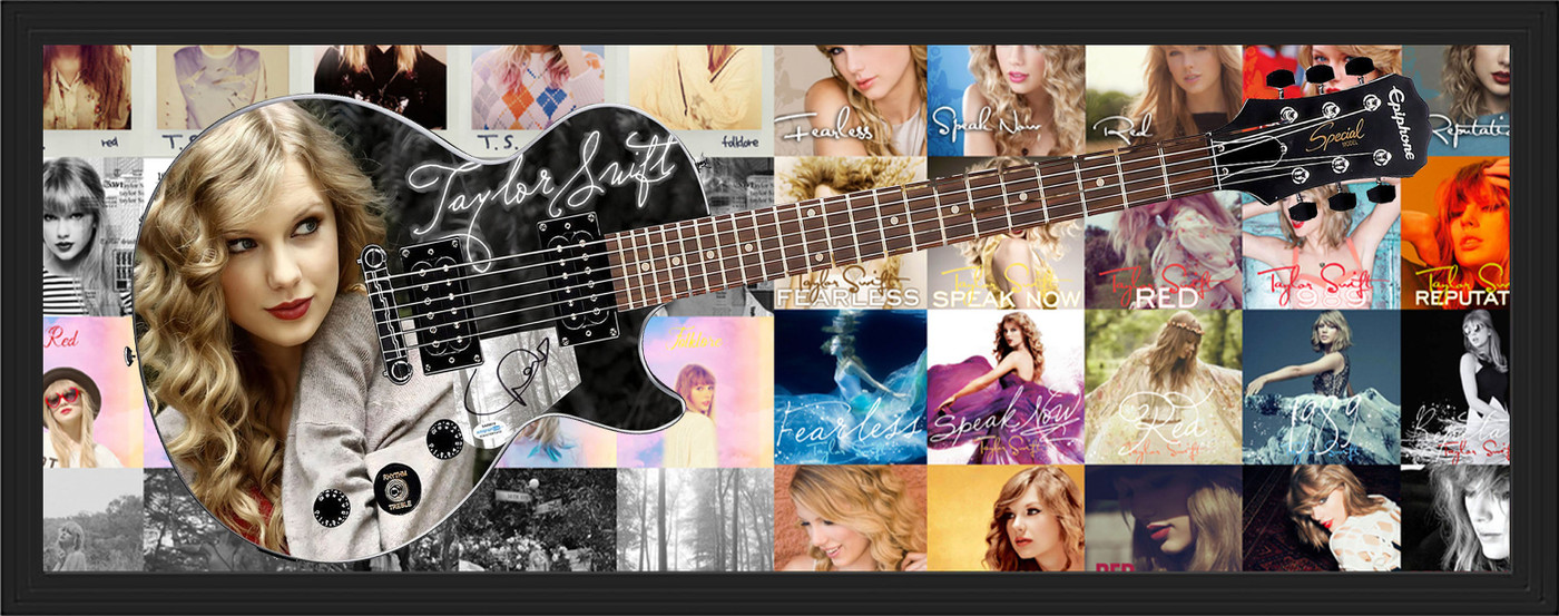 Taylor Swift Signed Epiphone 1/1 Graphics Guitar ACOA w Display Case Option