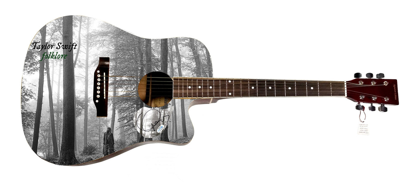 Taylor Swift Signed Graphics Guitar w Shadowbox Display Case ACOA