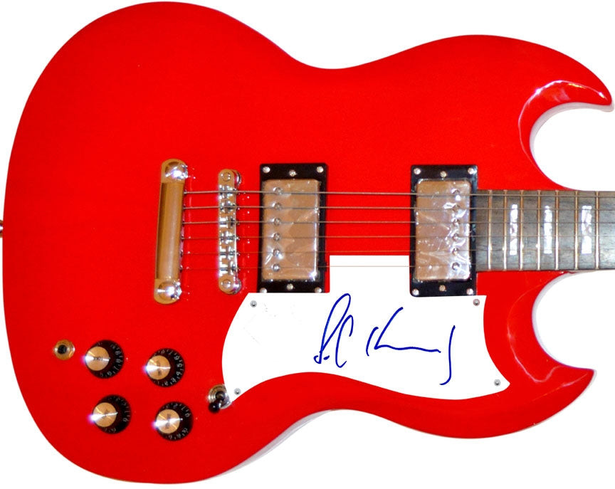 Ted Kennedy Signed Autographed Red Guitar