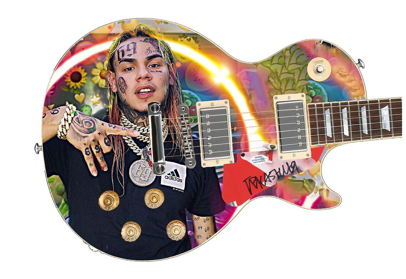 Tekashi69 Signed Autographed Custom Photo Graphics Guitar ACOA ACOA Version 2
