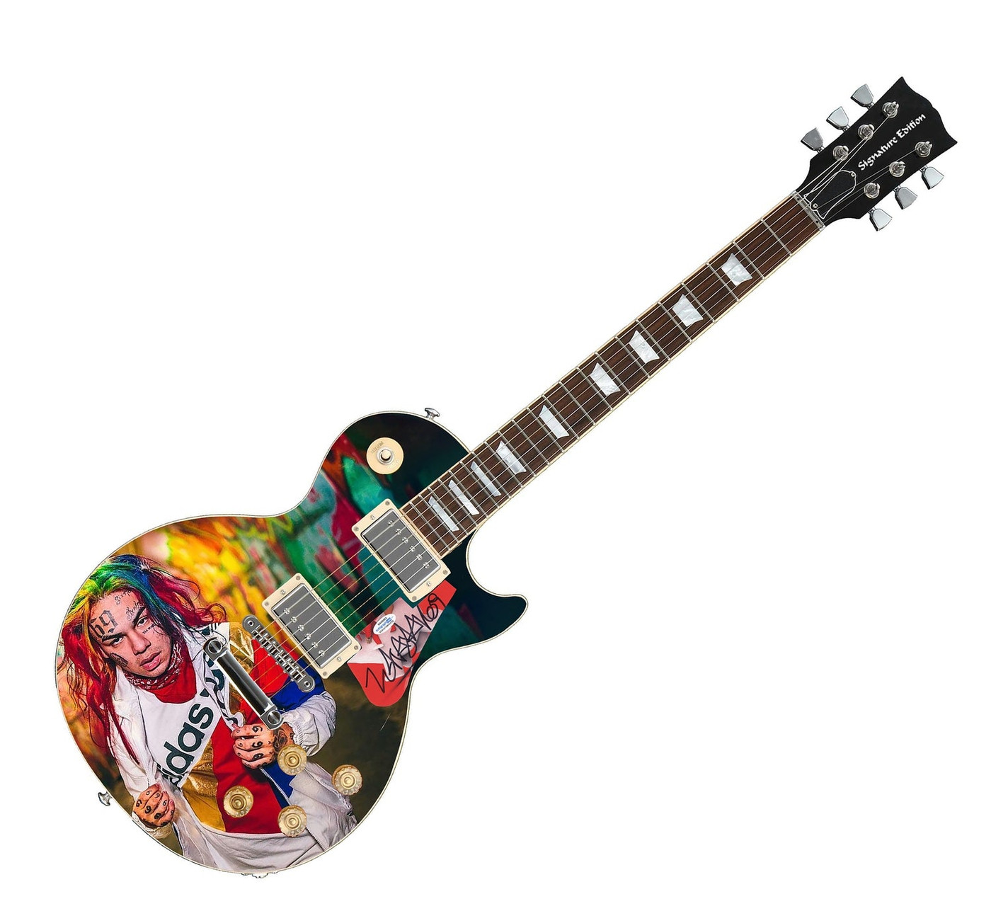 Tekashi69 Signed Autographed Custom Photo Graphics Guitar ACOA ACOA Version 3