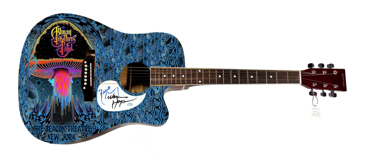 The Allman Brothers Band Signed 1/1 Custom Graphics Photo Guitar ACOA