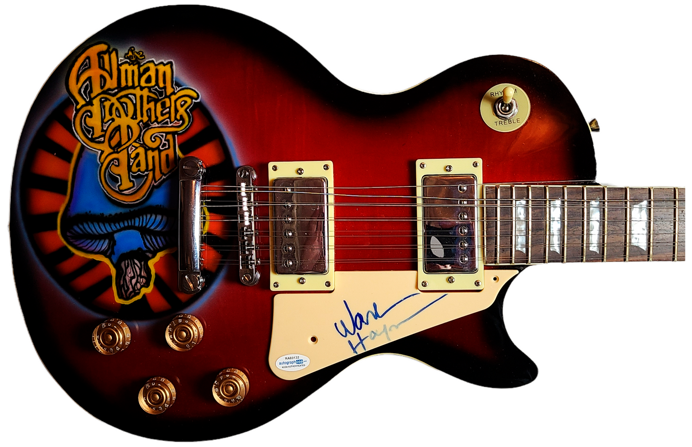 The Allman Brothers Warren Haynes Autographed 12-String Hand Airbrushed Guitar A