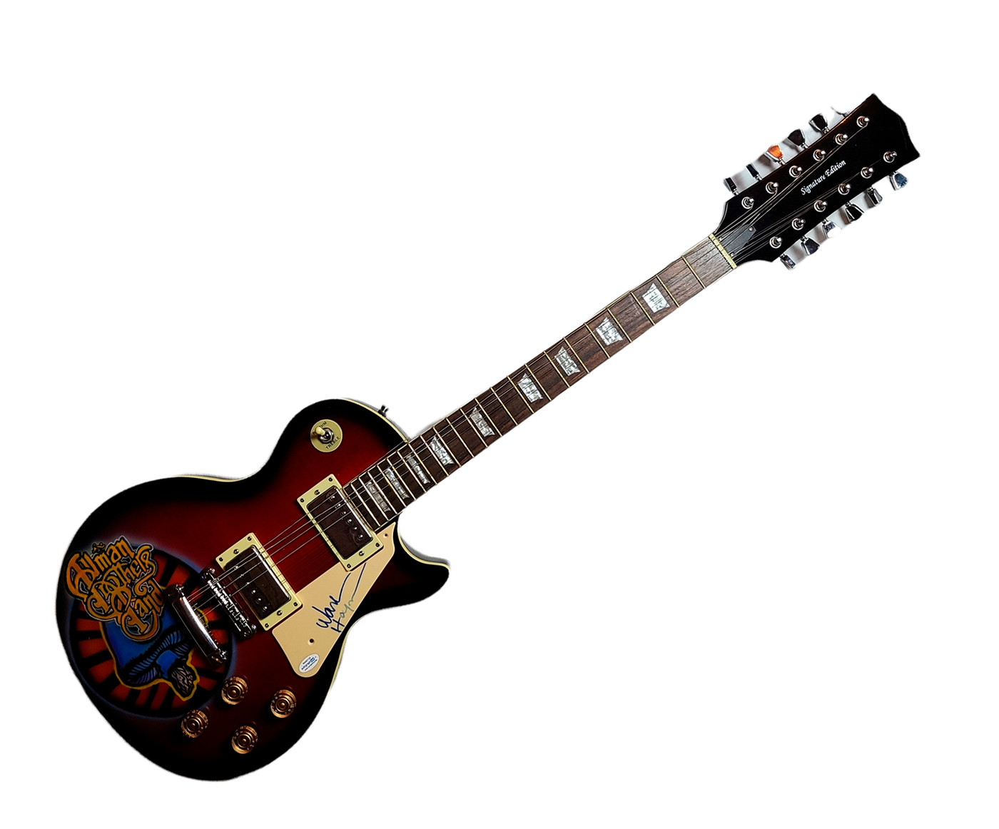 The Allman Brothers Warren Haynes Autographed 12-String Hand Airbrushed Guitar A