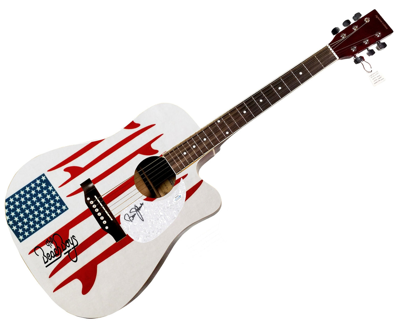 The Beach Boys Bruce Johnston Signed 1/1 Custom Graphics Acoustic Guitar Version 1