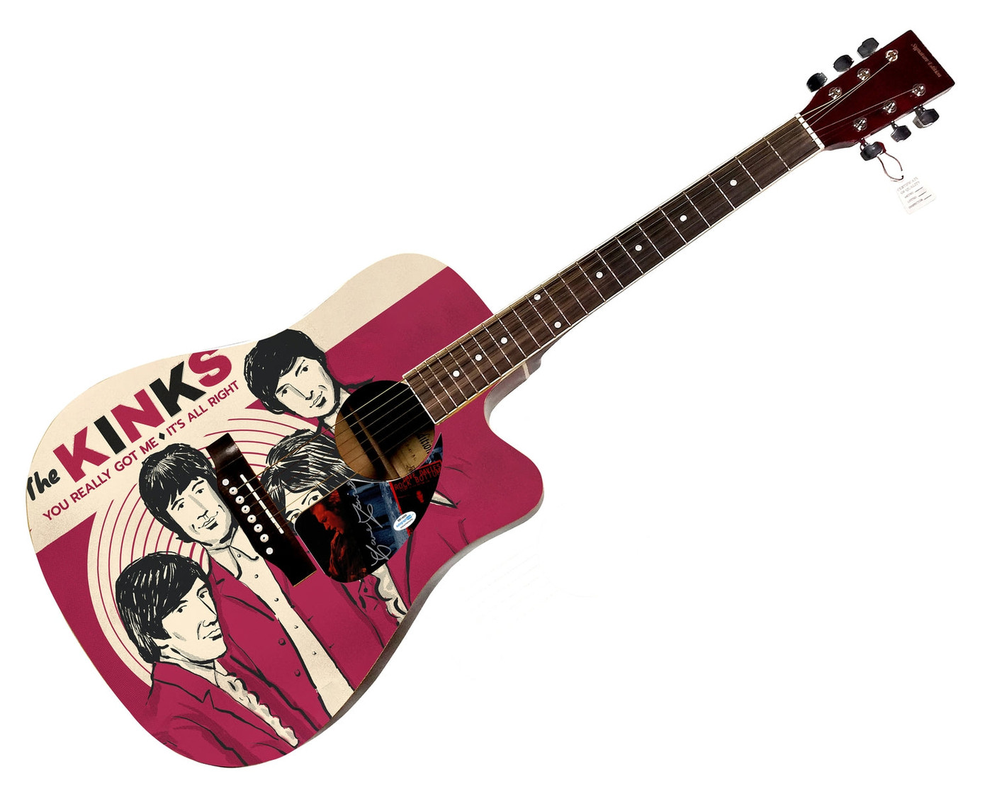 The Kinks Dave Davies Autographed You Really Got Me Album Photo Guitar ACOA