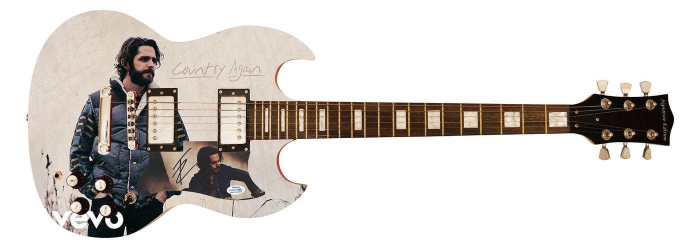 Thomas Rhett Country Again Signed Autographed Custom Photo Graphics Guitar ACOA