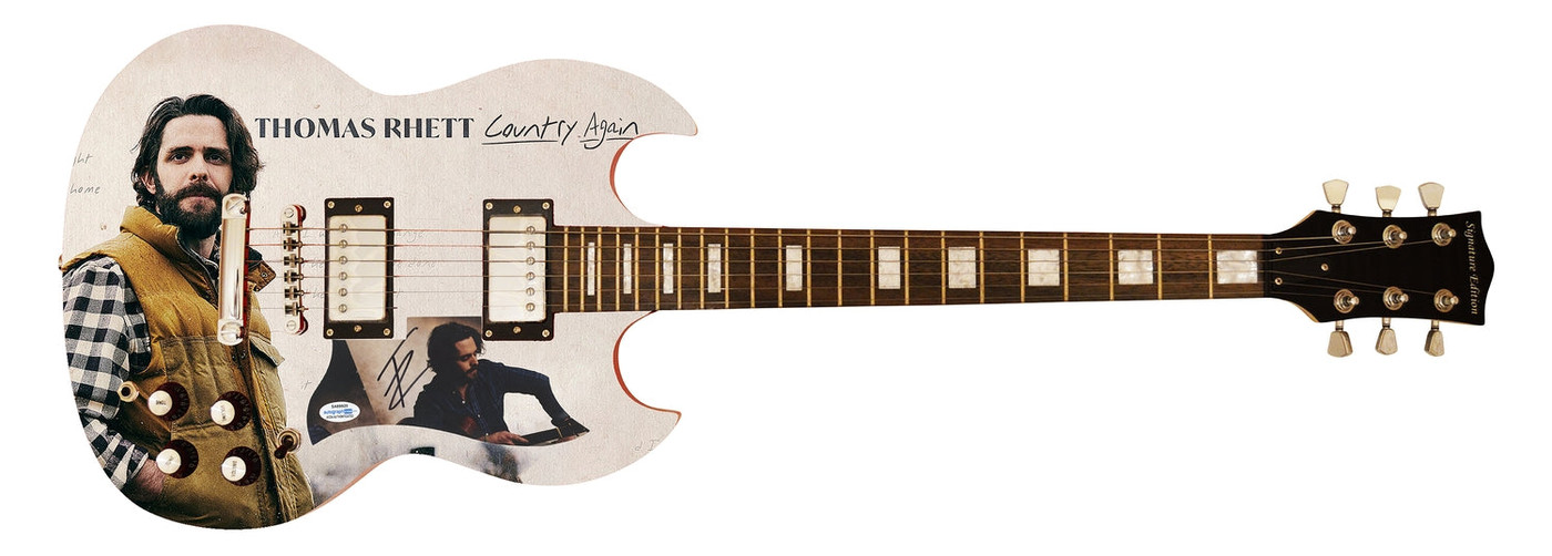 Thomas Rhett Country Again Signed Autographed Custom Photo Graphics Guitar ACOA Version 1