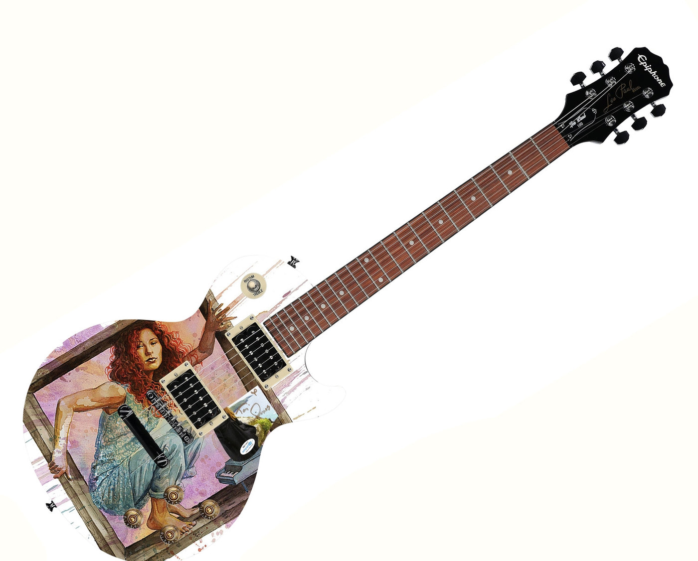 Tori Amos Autographed Gibson Epiphone Les Paul Graphics Guitar ACOA
