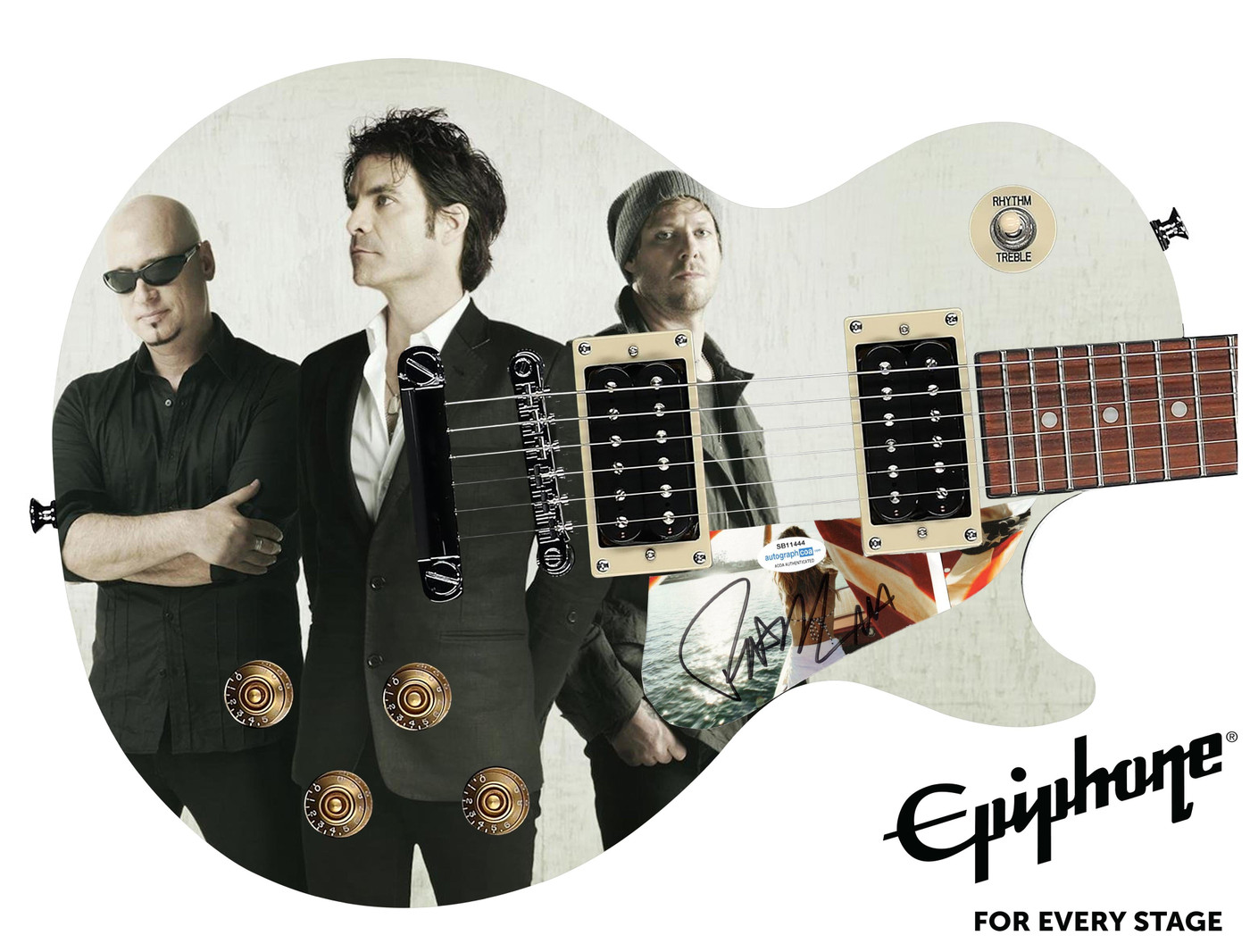 Train Epiphone Autographed Custom Photo Graphics Guitar ACOA