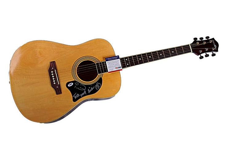 Trick Pony Signed Autographed Acoustic Guitar PSA