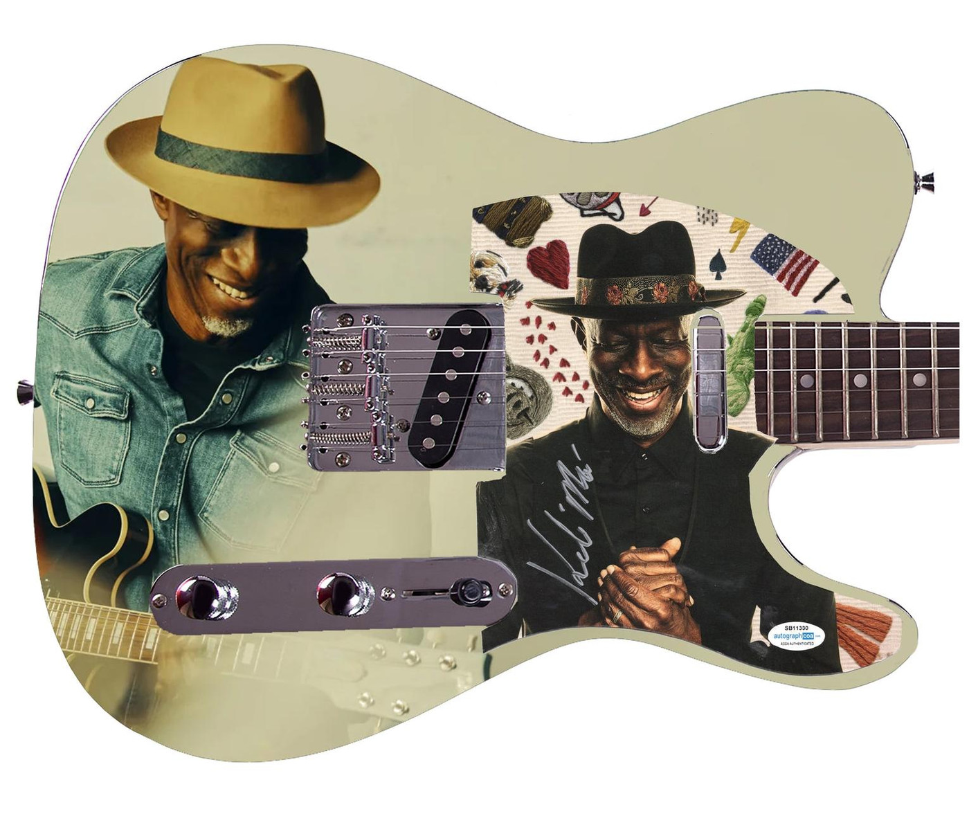 Keb Mo Signed Custom Graphics Photo Guitar ACOA JSA