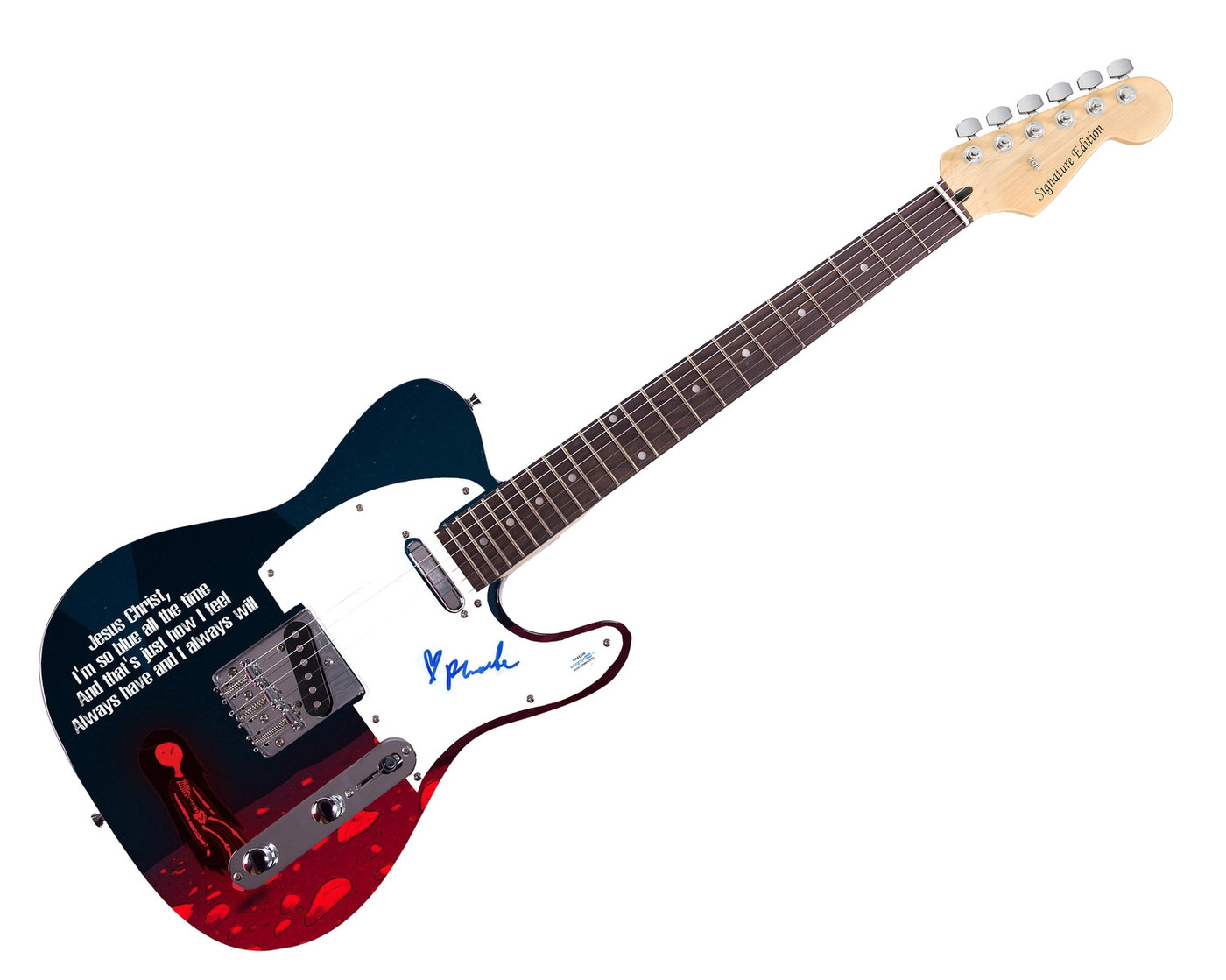 Phoebe Bridgers Signed Autographed Photo Graphics Guitar ACOA