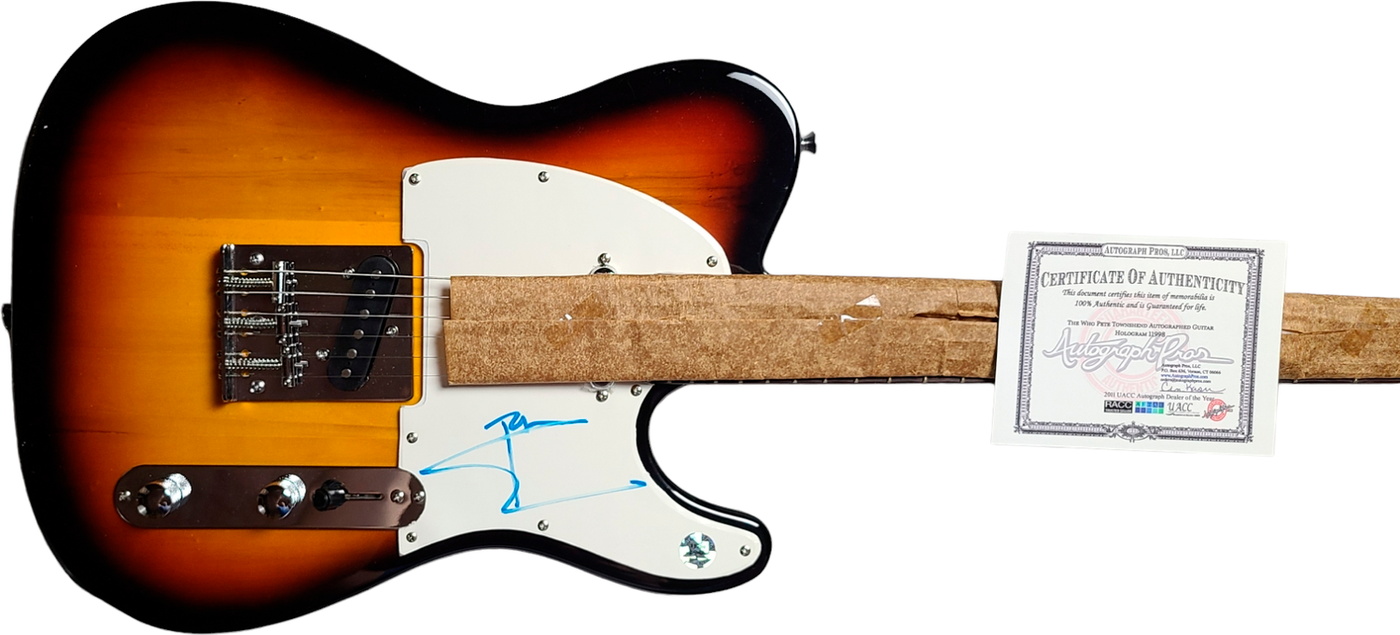 The Who Pete Townshend Signed Tobacco Sunburst Electric Guitar