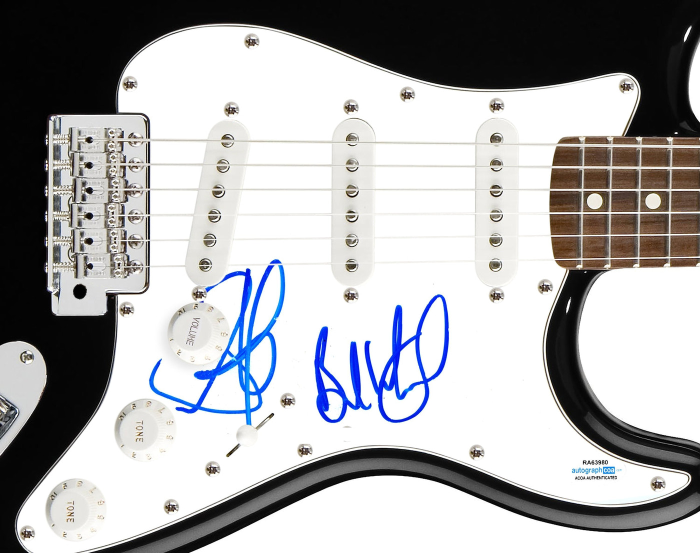 Aerosmith Signed X2 Autographed Guitar Steven Tyler ACOA Version 1