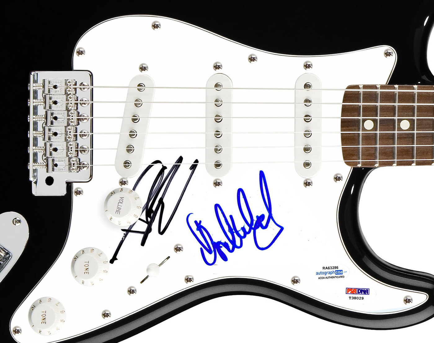 Aerosmith Signed X2 Autographed Guitar Steven Tyler ACOA Version 3