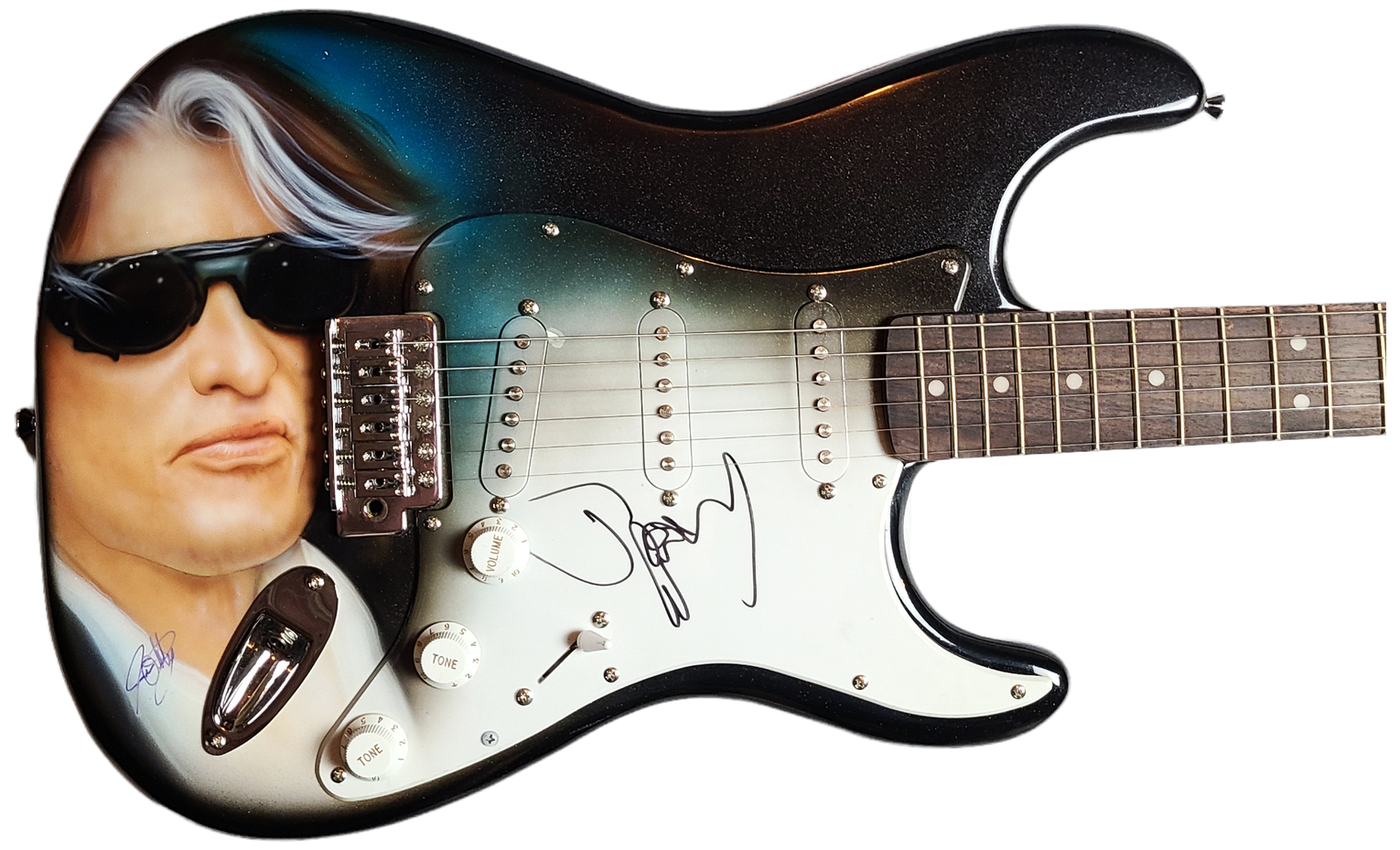 Aerosmith Joe Perry Autographed Fender Hand Airbrushed Painting Guitar UACC AFTAL