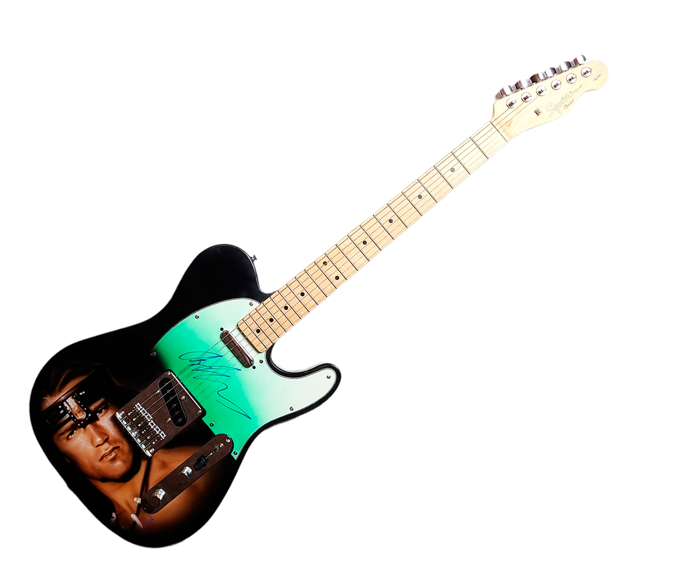 Arnold Schwarzenegger Autographed Conan The Barbarian Airbrushed Painting Guitar