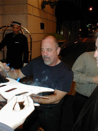 Billy Joel Autographed Fender Piano Man LP Airbrushed Painting Guitar UACC AFTAL PSA