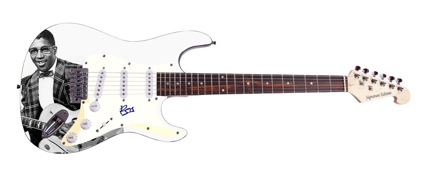Bo Diddley Signed Autographed Graphics Photo Guitar