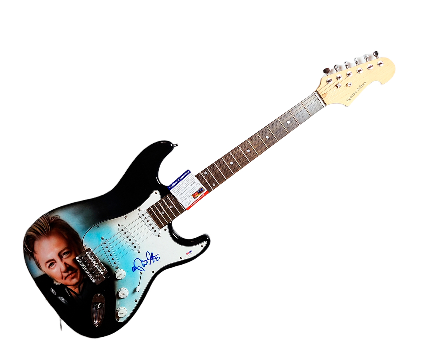 Brian Setzer Signed Autographed Hand Airbrushed Painting Guitar UACC AFTAL PSA
