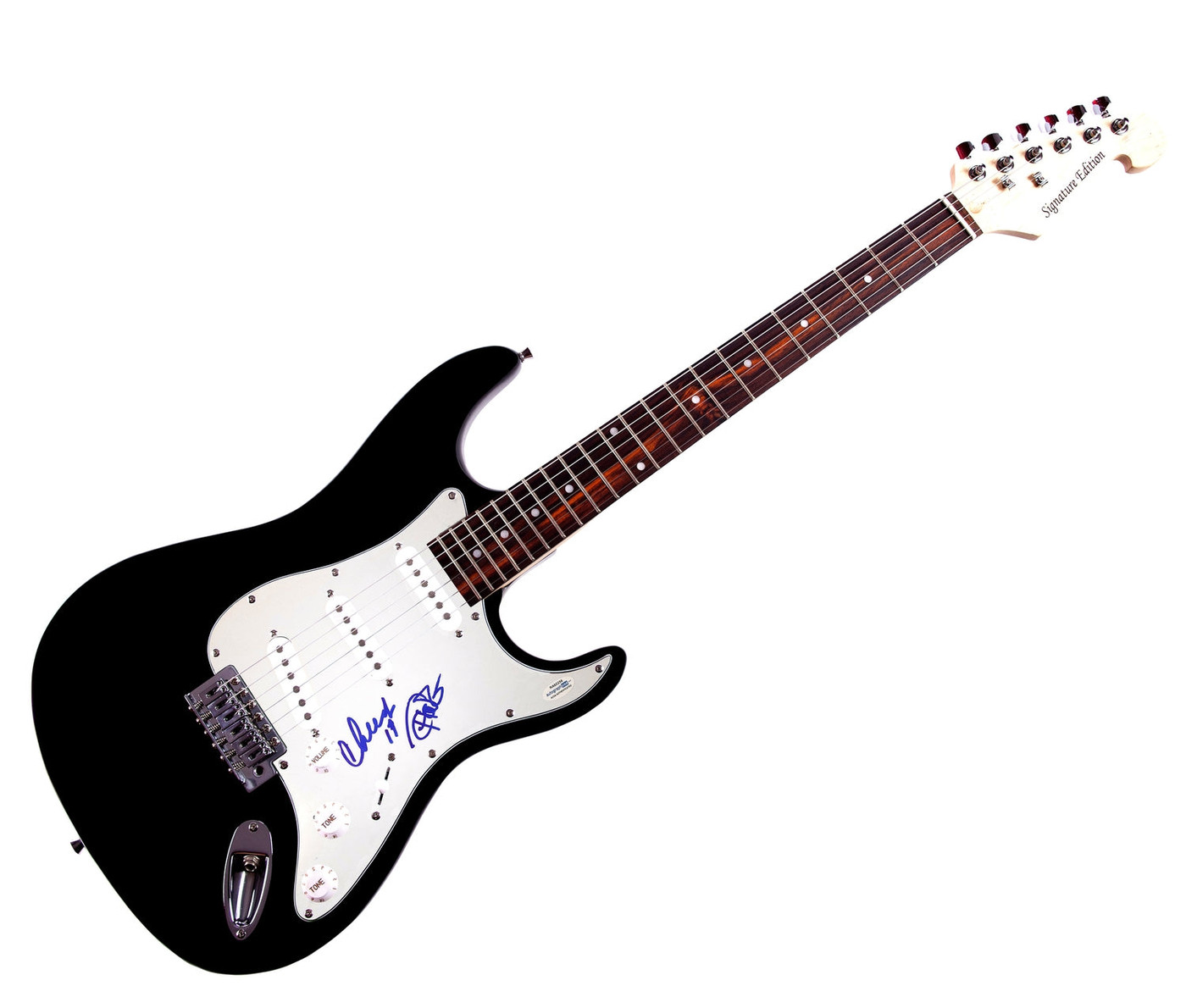 Cheech & Chong Autographed X2 Guitar Cheech Marin Tommmy Chong ACOA Version 1