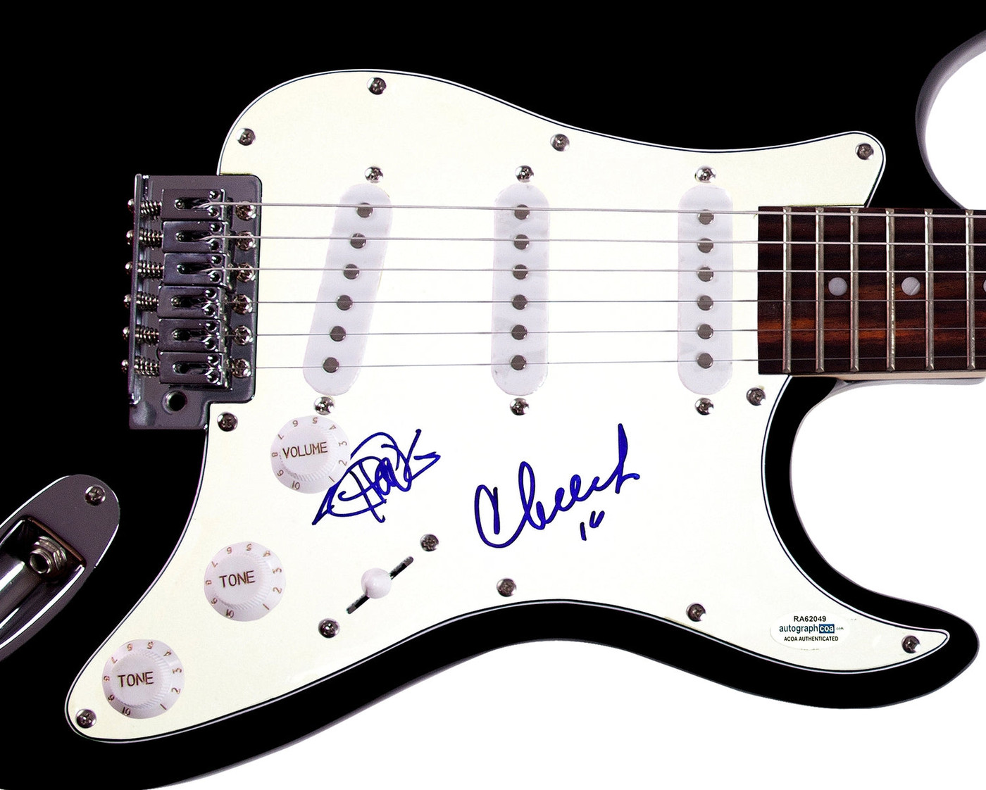 Cheech & Chong Autographed X2 Guitar Cheech Marin Tommmy Chong ACOA Version 6