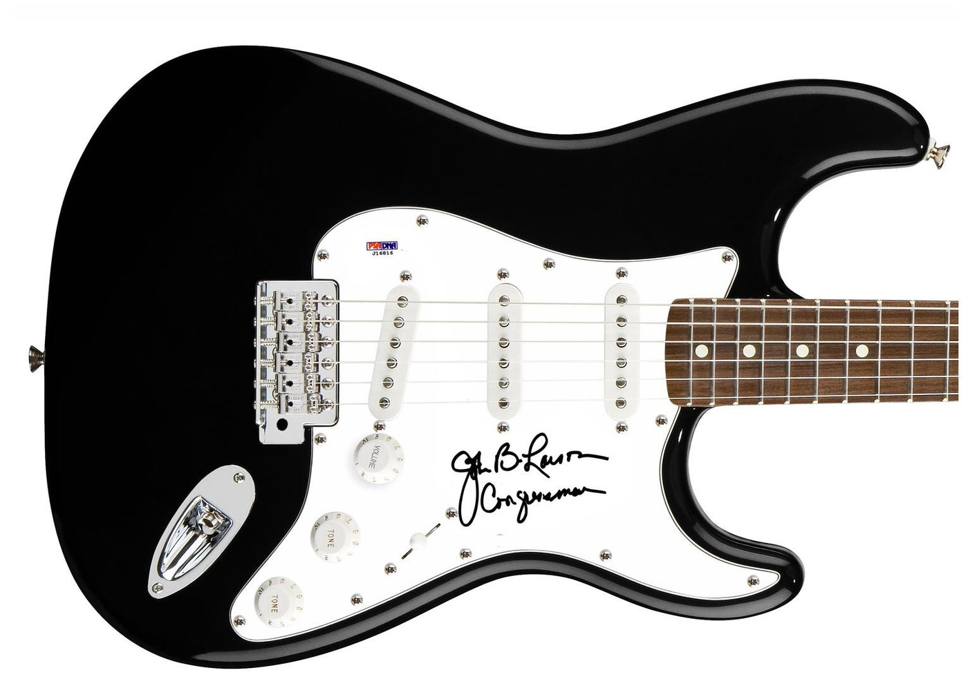Congressman John B. Larson Autographed Guitar Connecticut PSA